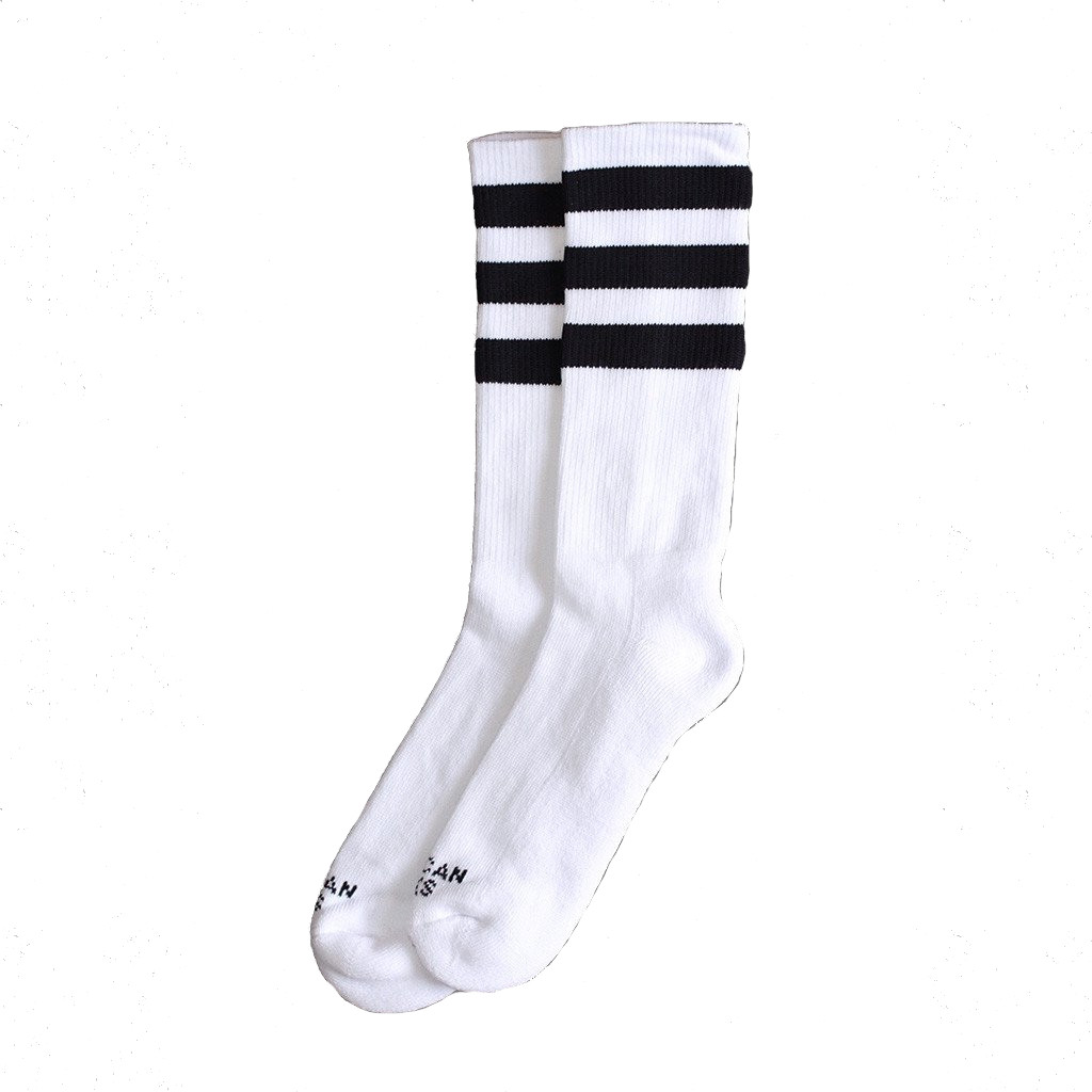 AMERICAN SOCKS MID HIGH OLD SCHOOL II WHITE/BLACK-BLACK-BLACK