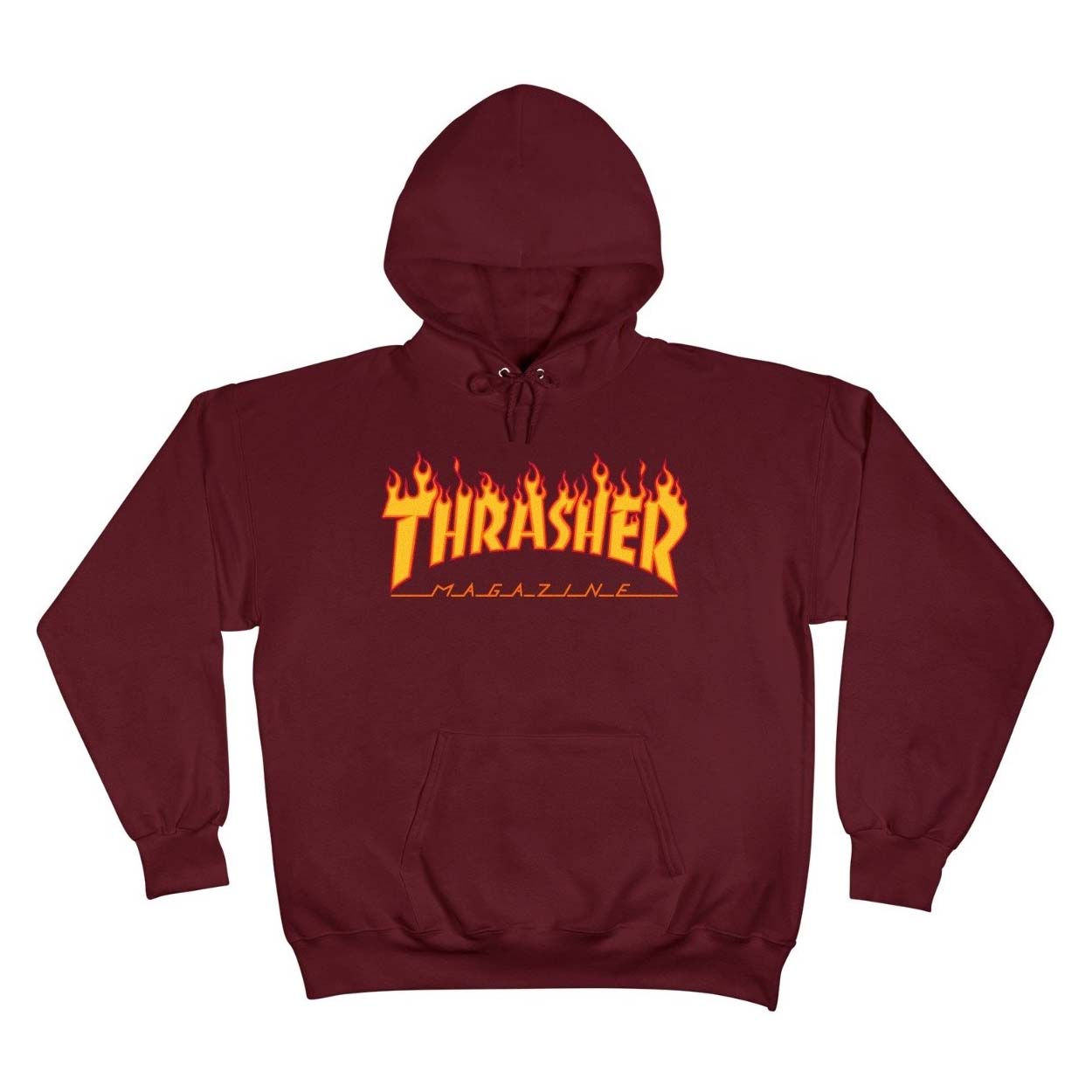 THRASHER FLAME HOOD MAROON