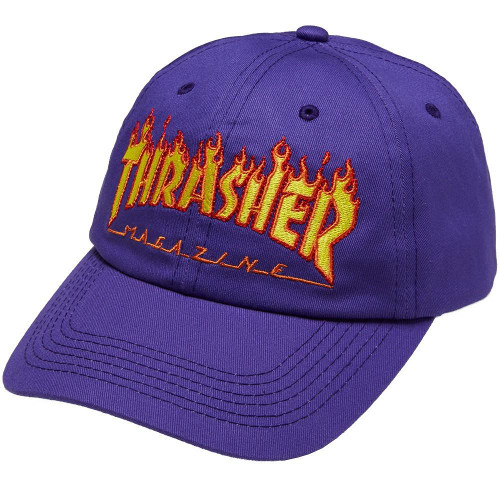 THRASHER FLAME OLD TIMER HAT PURPLE