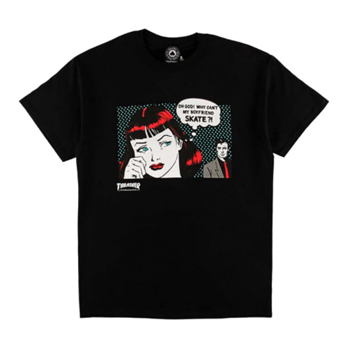 THRASHER NEW BOYFRIEND S/S TEE BLACK