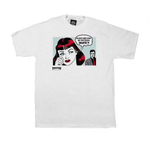THRASHER NEW BOYFRIEND S/S TEE WHITE