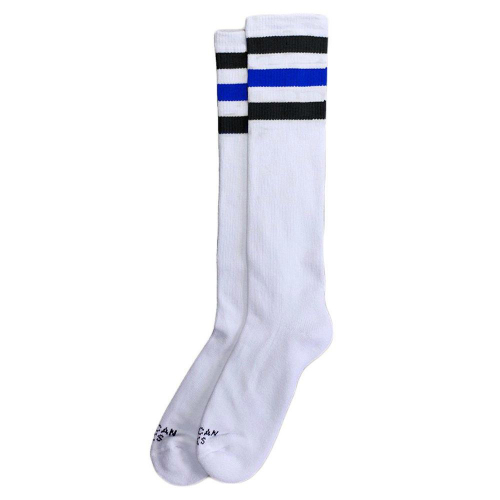 AMERICAN SOCKS PRANKSTER KNEE HIGH WHITE/BLACK-BLUE