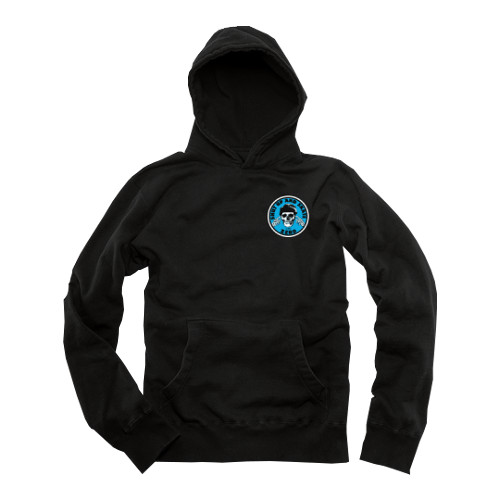ZERO SHUT UP & SKATE PULLOVER HOOD BLACK/BLUE