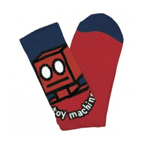 TOY MACHINE ROBOT SOCK RED OS