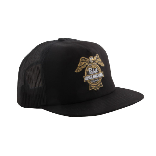 LOSER MACHINE X PABST BADGE CAP BLACK