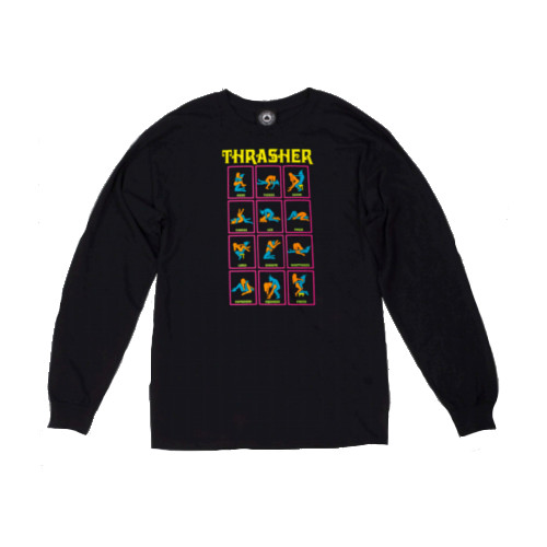 THRASHER BLACK LIGHT L/S TEE BLACK
