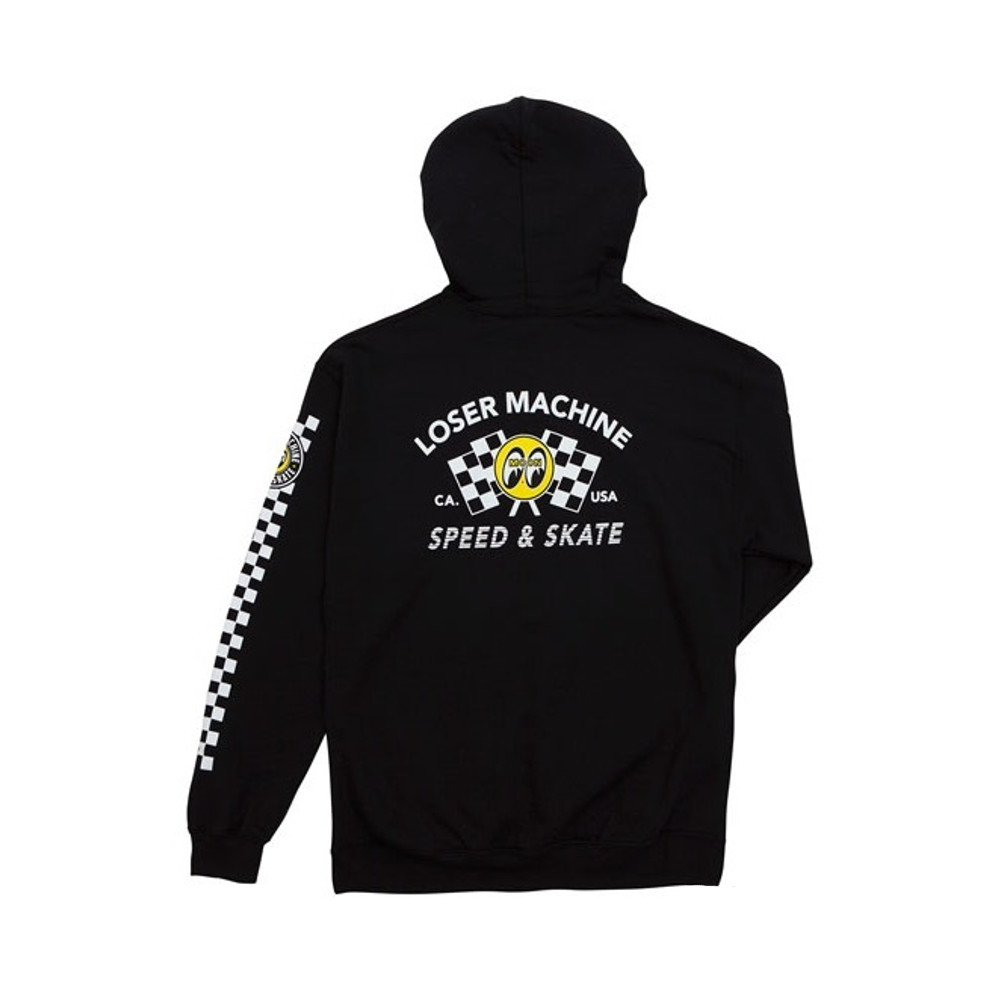 LOSER MACHINE X MOONEYES HOLESHOT PULLOVER FLEECE BLACK