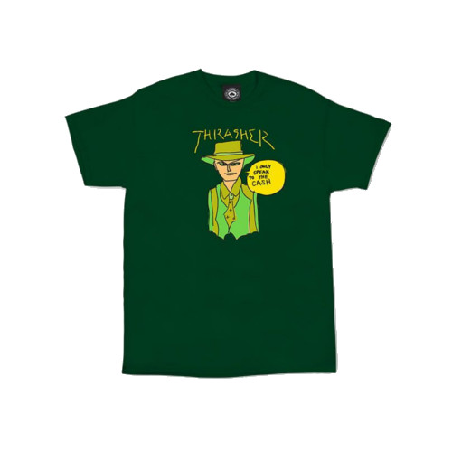 THRASHER GONZ CASH S/S FOREST GREEN