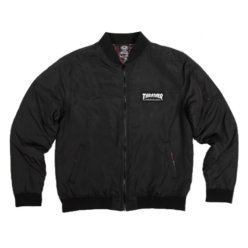 THRASHER BOMBER JACKET BLACK