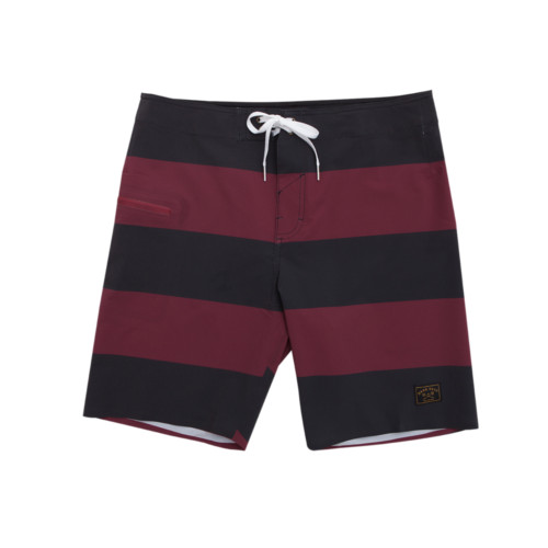DARK SEAS OVERTIDE BOARDSHORT BLACK/BURGUNDY