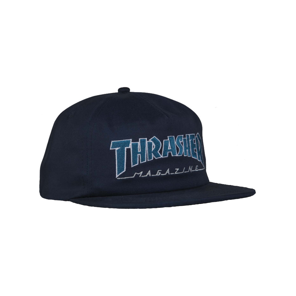 THRASHER OUTLINED SNAPBACK NAVY/GRAY OS â Allstyle Distribution