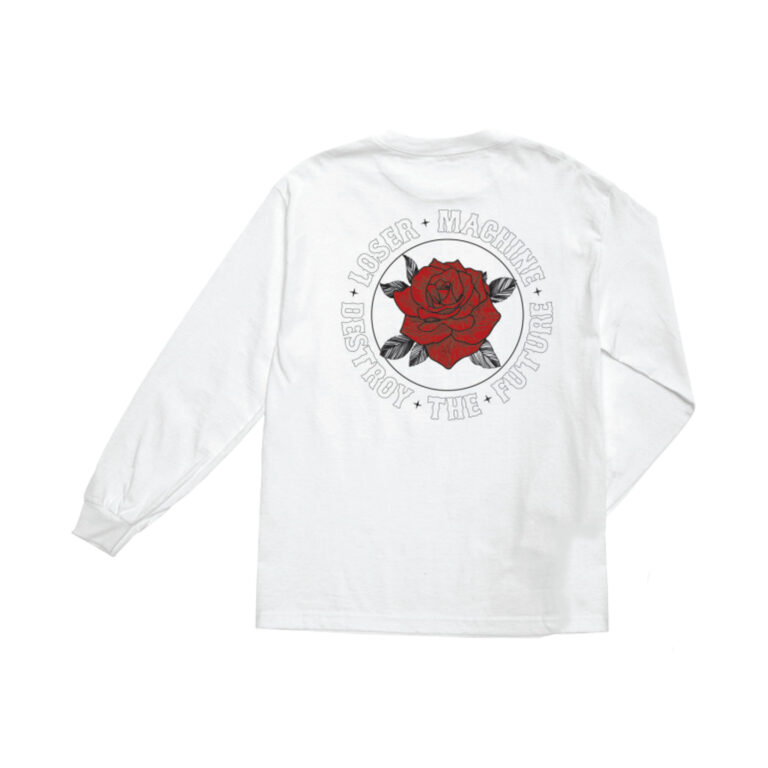 LOSER MACHINE FLOURISH L/S TEE WHITE