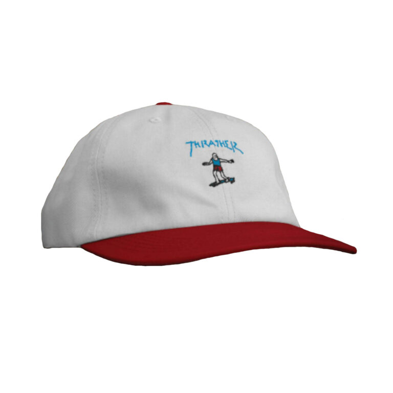 THRASHER GONZ OLD TIMER HAT  WHITE/RED OS