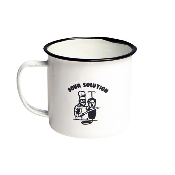 SOUR KEBAB ENAMEL MUG WHITE