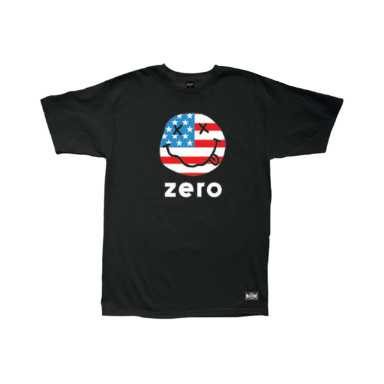 LOSER MACHINE X ZERO AMERICAN SMILEY T-SHIRT BLACK