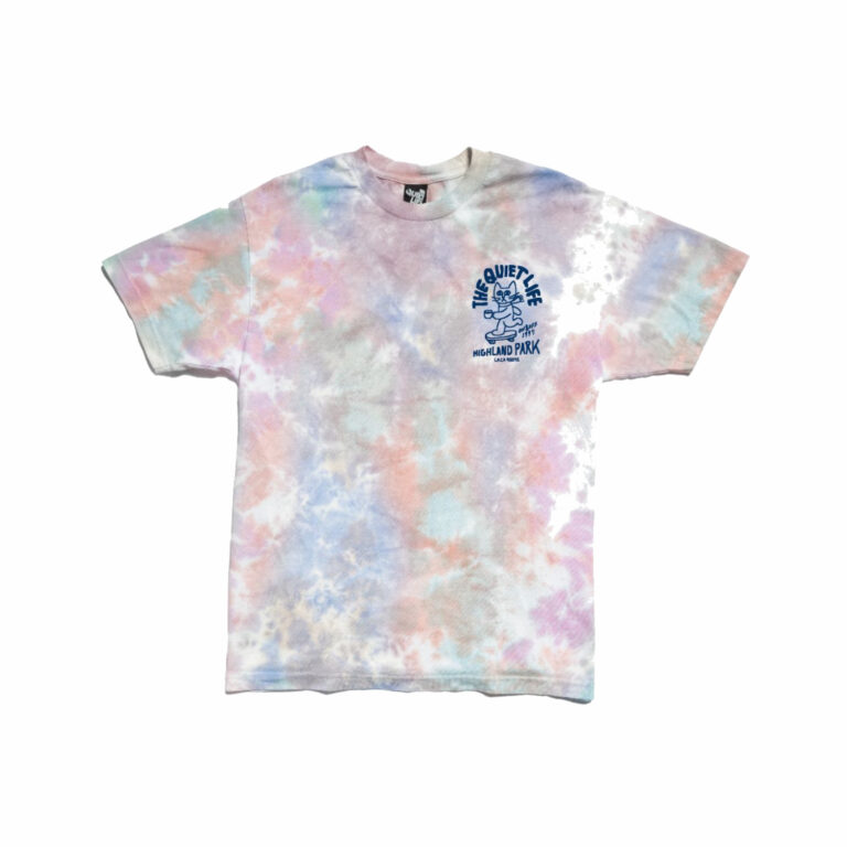QUIET LIFE SKATING CAT SHOP S/S T-SHIRT TIE DYE - Image 2