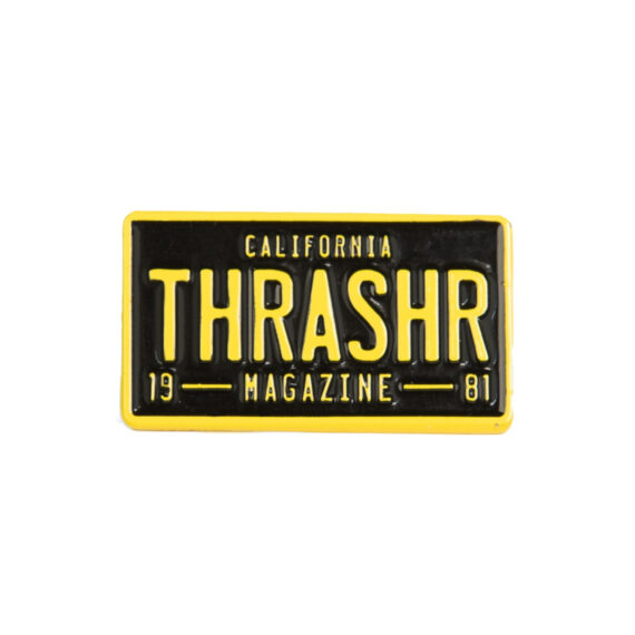 THRASHER LICENSE PLATE LAPEL PIN