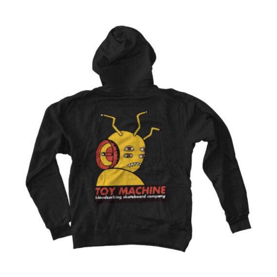 TOY MACHINE TRANSMISSIONATOR ZIP-UP HOODIE BLACK
