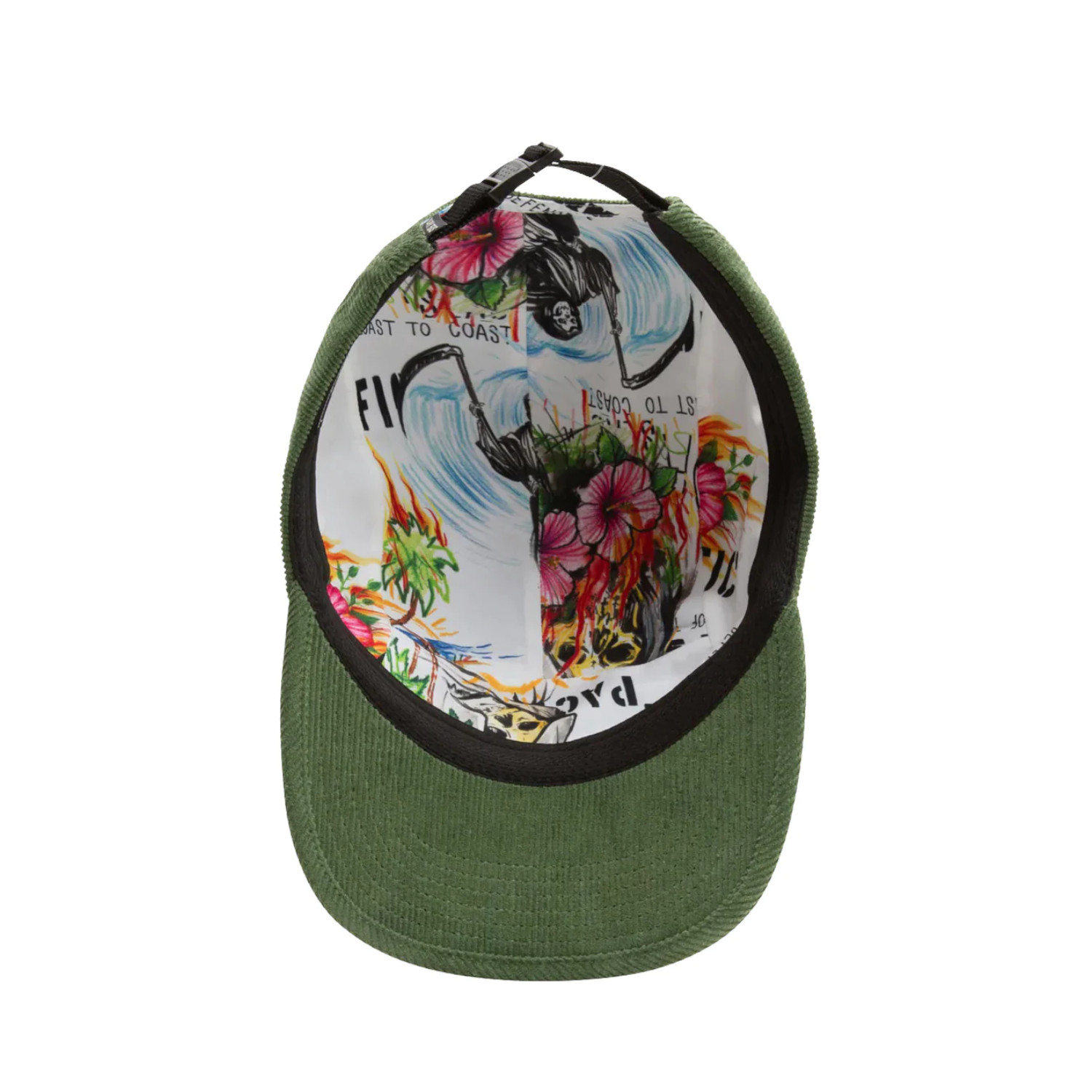 DARK SEAS BEALE CORDUROY CAP OLIVE - Image 3