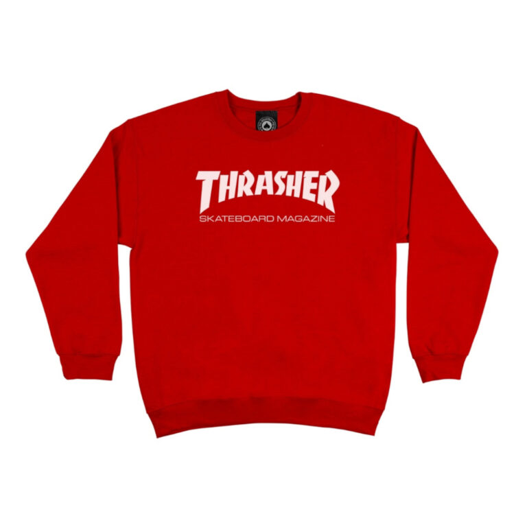THRASHER SKATE MAG CREW SWEAT RED