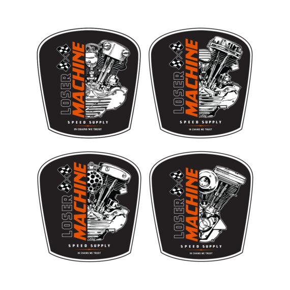 LOSER MACHINE MOTOR STICKER PACK ASSORTED