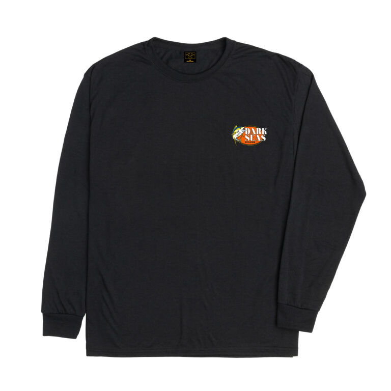 DARK SEAS LONG RANGE UV HOODED L/S T-SHIRT BLACK - Image 2