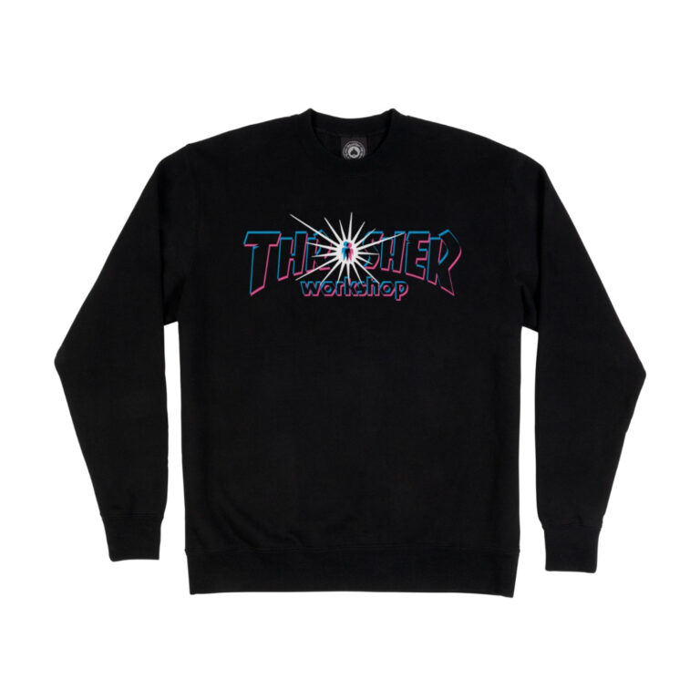 THRASHER X AWS - NOVA CREW SWEAT BLACK