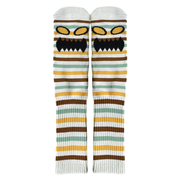TOY MACHINE MONSTER MINI STRIPES SOCK BROWN/MULTI OS