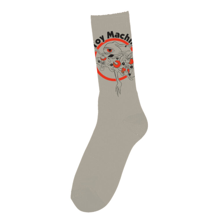 TOY MACHINE PIZZA SOCK KHAKI OS