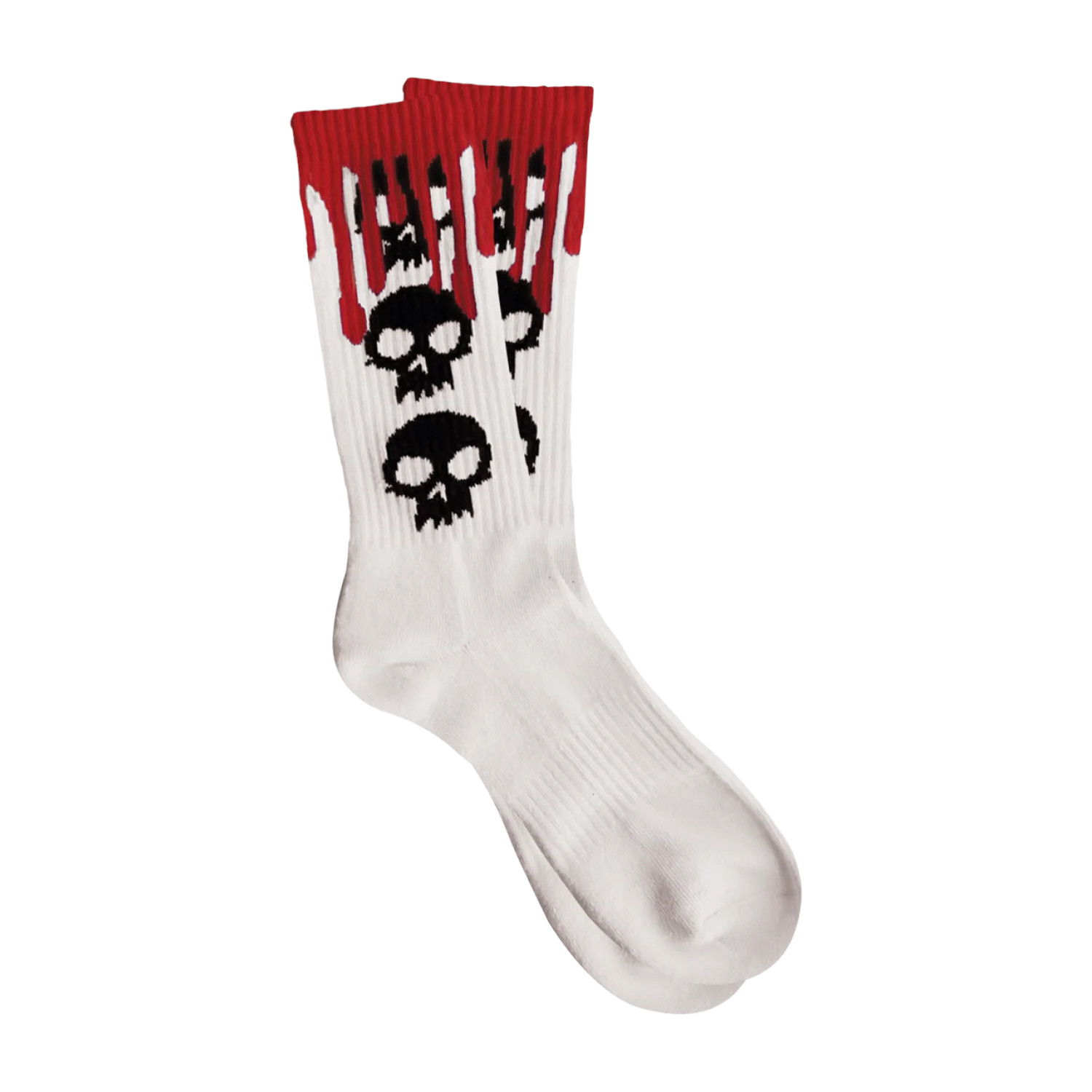 ZERO 3 SKULL BLOOD SOCKS WHITE OS
