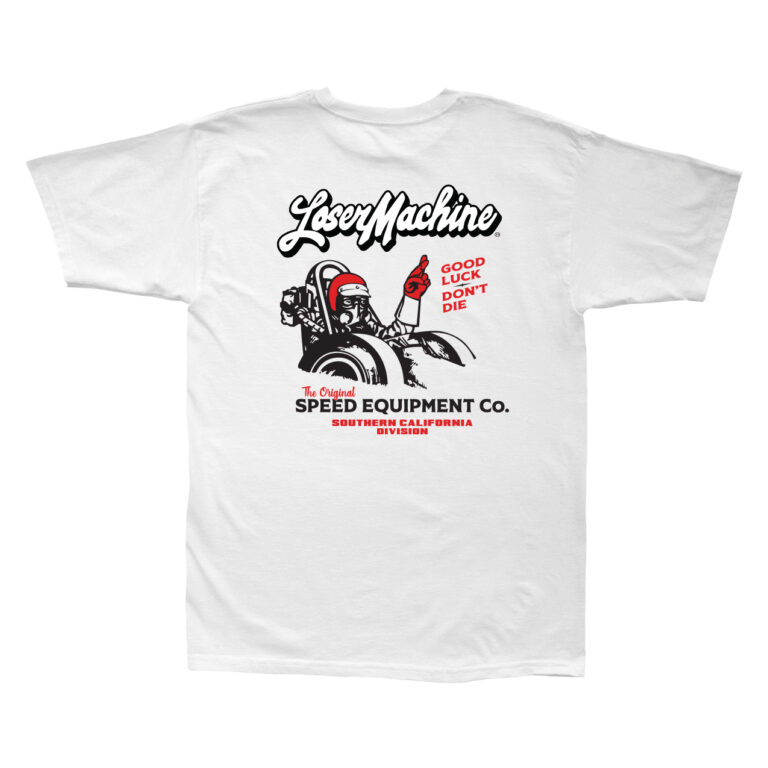 LOSER MACHINE DRAGSTRIP STOCK TEE WHITE