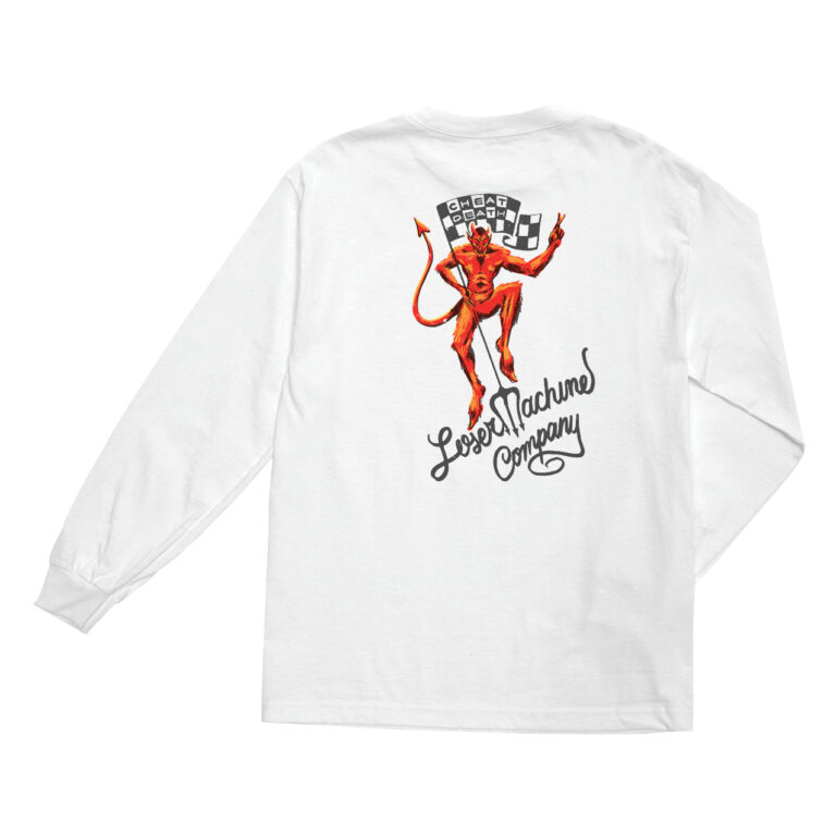 LOSER MACHINE CHEATING DEATH STOCK LONGSLEEVE WHITE