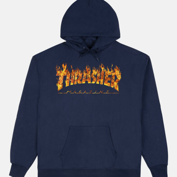 THRASHER INFERNO HOODIE NAVY