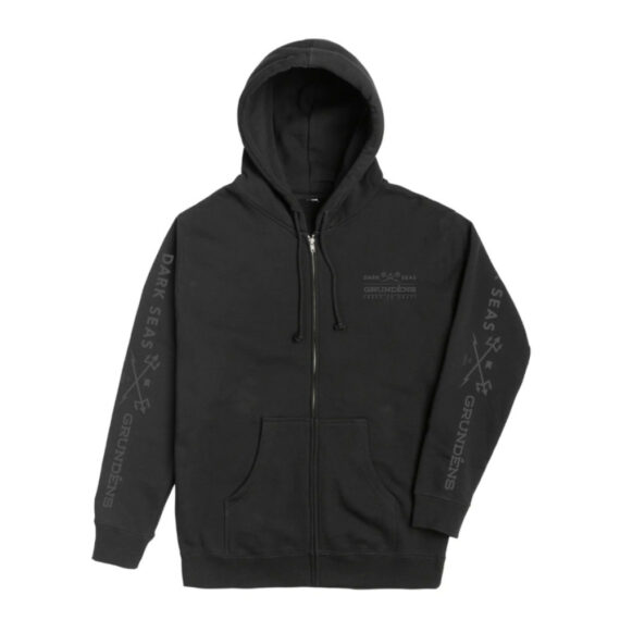 DARK SEAS X GRUNDENS WORKHORSE ZIP-UP HOODIE BLACK
