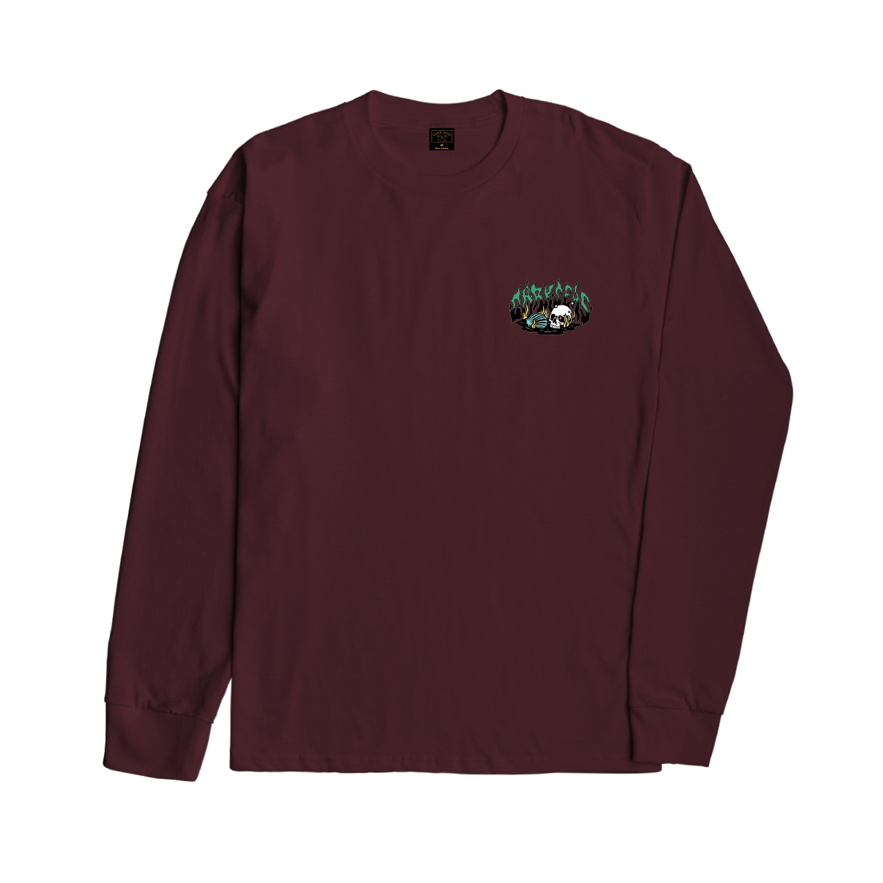 DARK SEAS PEARL L/S TEE BURGUNDY - Image 2