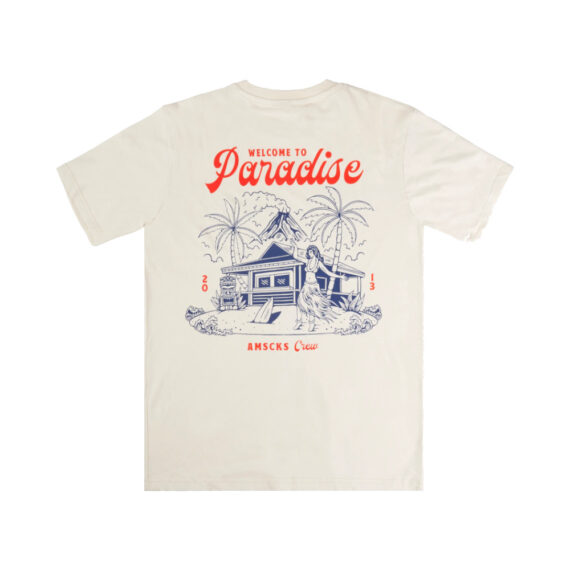 AMERICAN SOCKS WELCOME TO PARADISE S/S TEE BEIGE