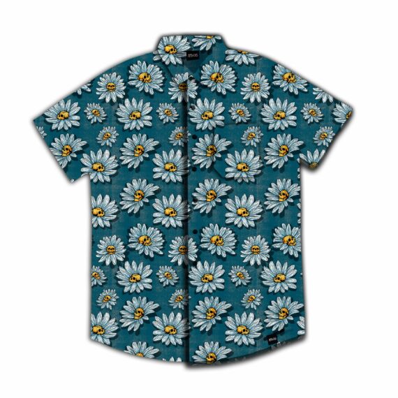 AMERICAN SOCKS DAISIES S/S BLOUSE BLUE