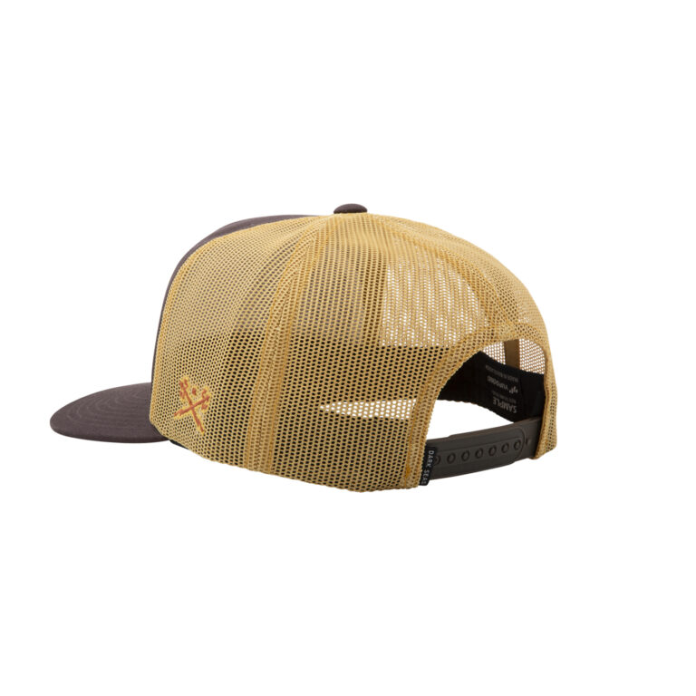 DARK SEAS NAV TRUCKER HEADWEAR BROWN/GOLD - Image 2
