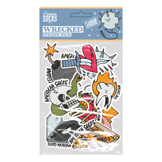 AMERICAN SOCKS WRECKED STICKER PACK