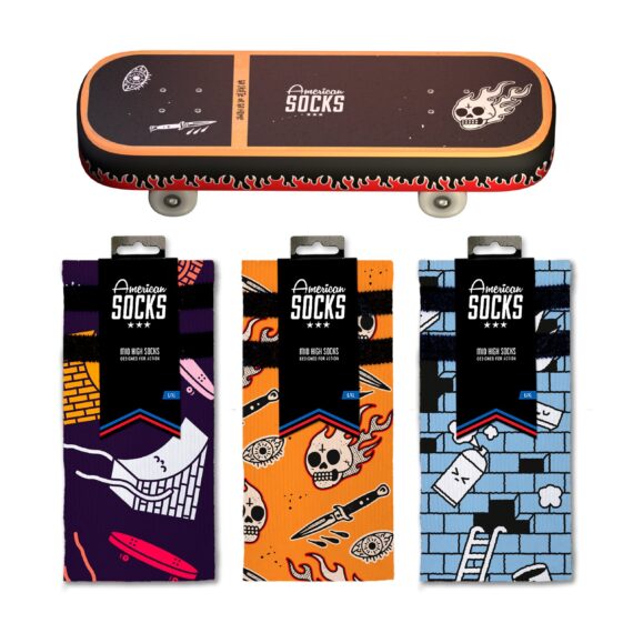 AMERICAN SOCKS SKATEBOARD GIFTBOX