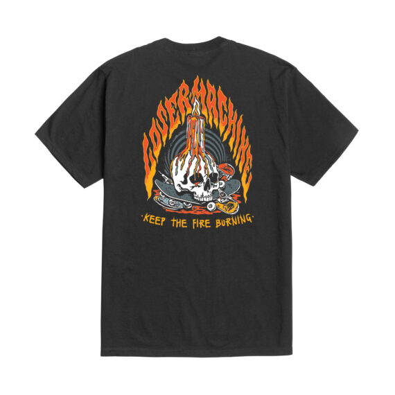LOSER MACHINE ON FIRE ST TEE BLACK