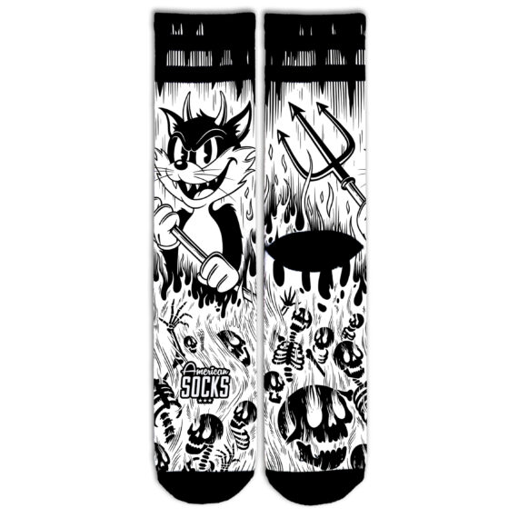 AMERICAN SOCKS EVIL CAT MID HIGH