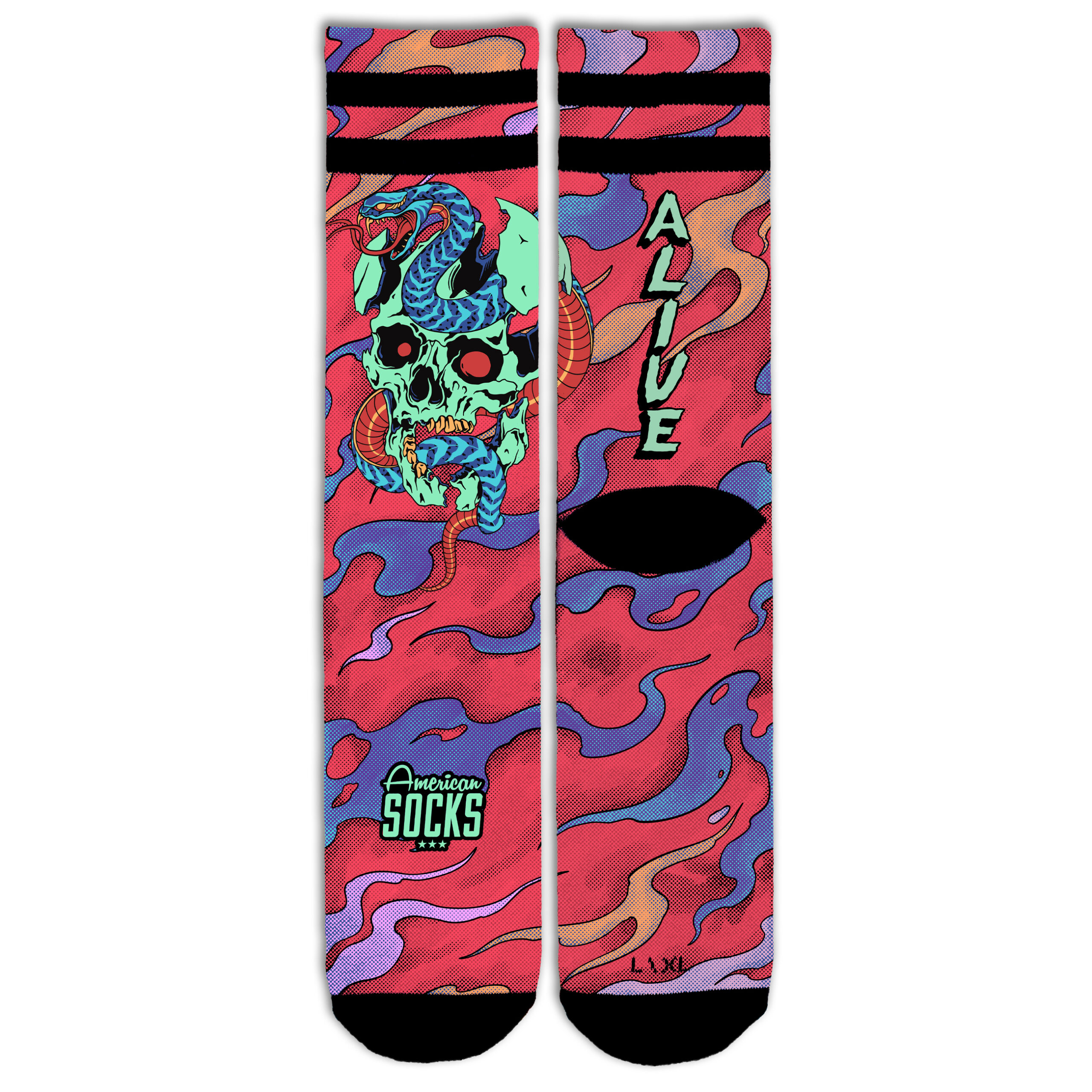 AMERICAN SOCKS DEAD AND ALIVE MID HIGH