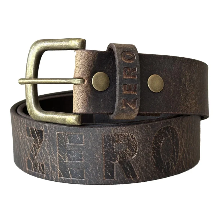 ZERO ARMY GENUINE LEATHER BELT BROWN SIZE 30-36