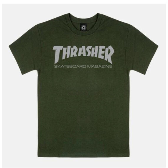 THRASHER SKATE MAG T-SHIRT GREEN GREY