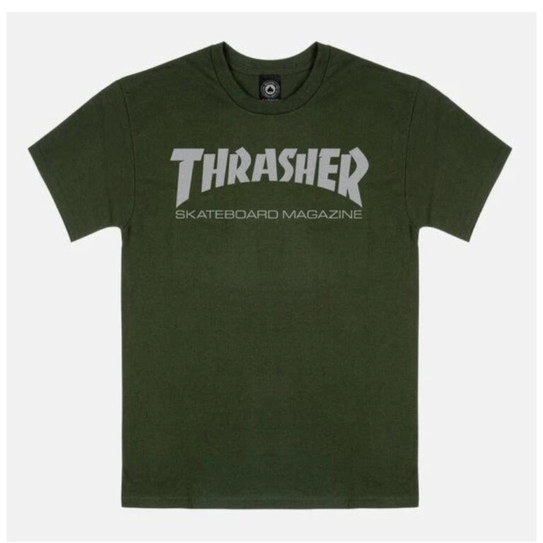 THRASHER SKATE MAG T-SHIRT GREEN GREY