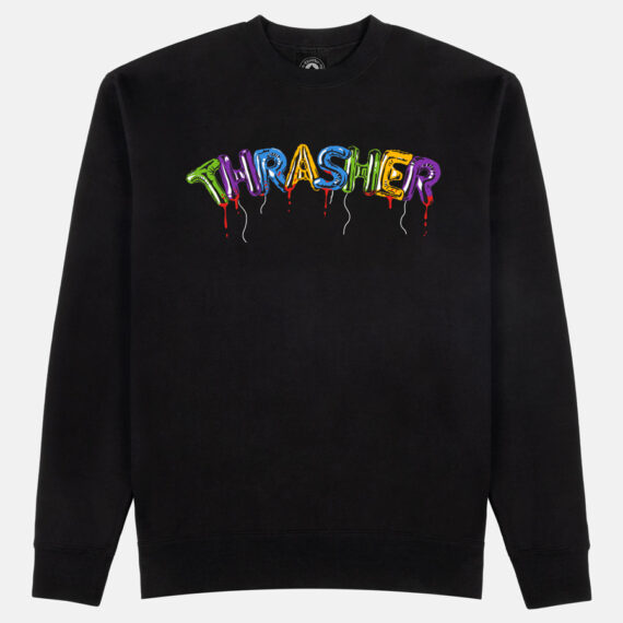 THRASHER BALLOONS CREWNECK BLACK