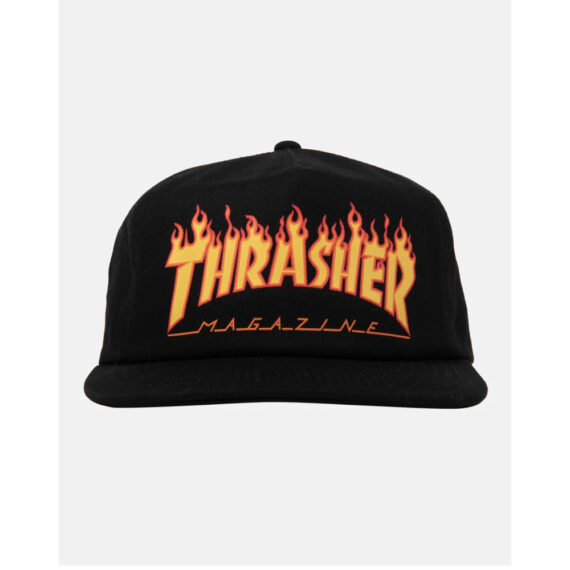 THRASHER PRINTED FLAME SNAPBACK BLACK