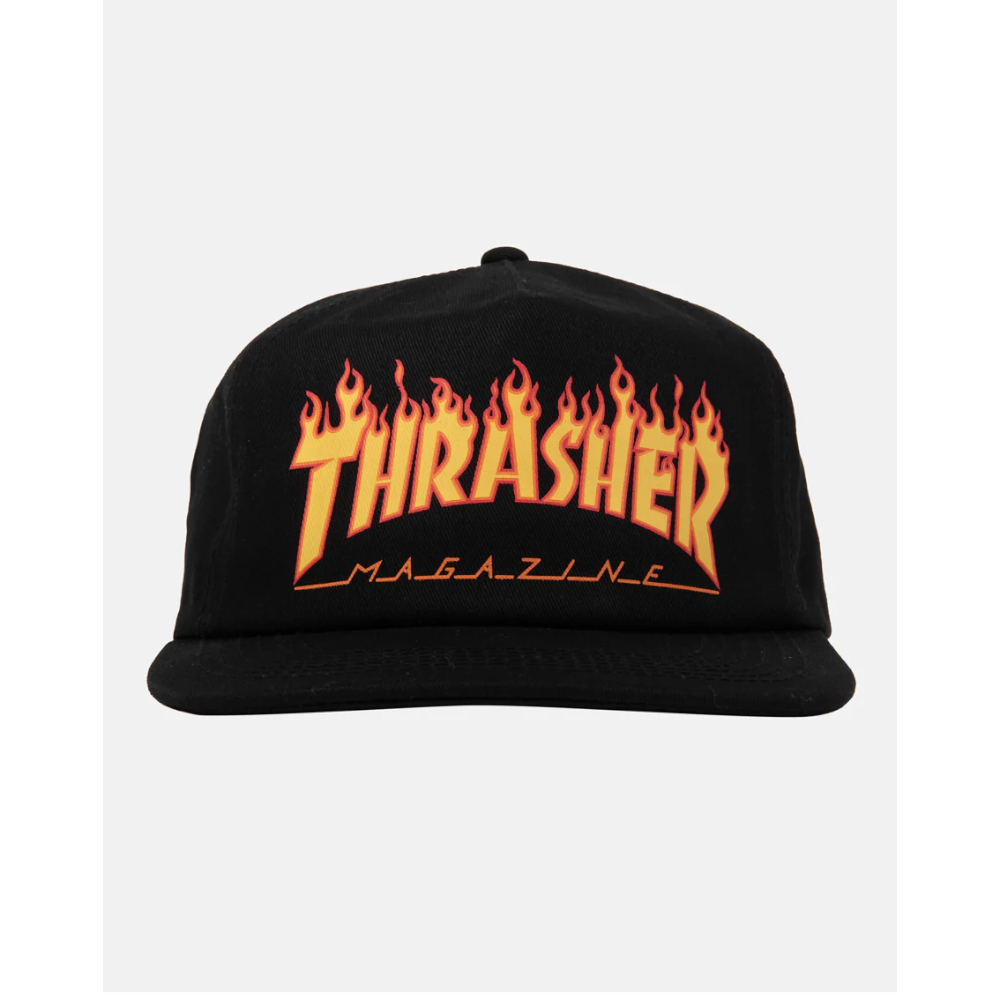 THRASHER PRINTED FLAME SNAPBACK BLACK