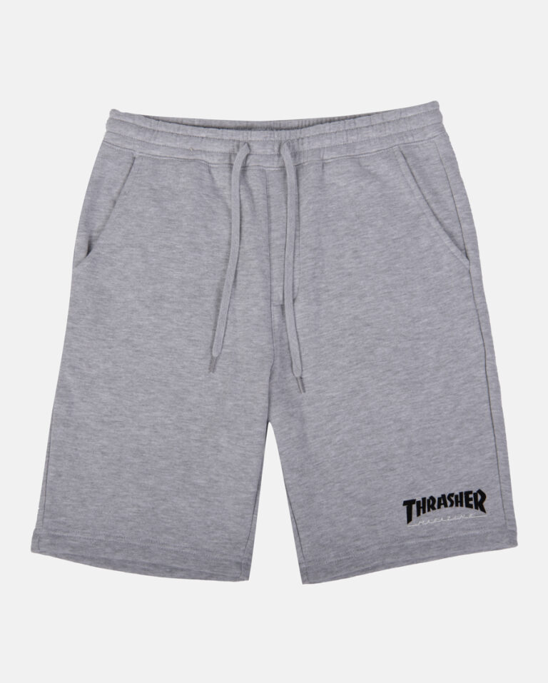 THRASHER MAG LOGO P.E. SHORTS GREY